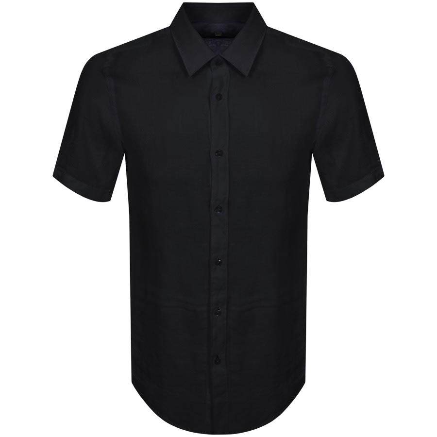 Alternative Image for ProductBOSS Luka Slim Fit Short Sleeve Shirt Navy1